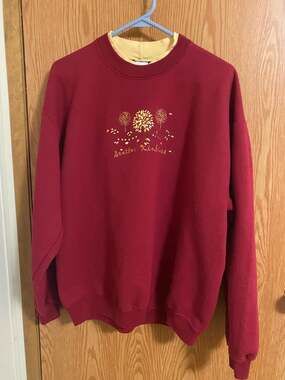 Jerzees Scatter Kindness Tree Embroidery Sweatshirt Size L